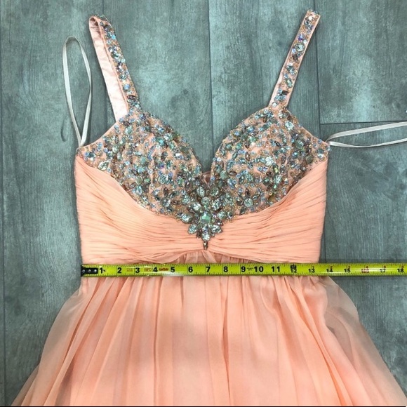 BNWT Nina Canacci beaded chiffon gown - Picture 8 of 14